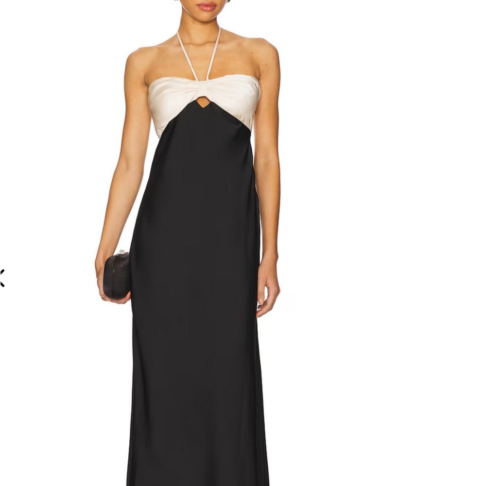 Heartloom London Strapless Black and Cream Dress
